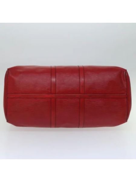 Bolsa de viaje de cuero Louis Vuitton Vintage rojo