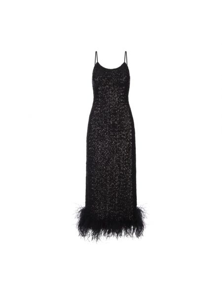 Sukienka midi z cekinami w piórka Oséree czarna