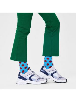 Ψηλές κάλτσες Happy Socks μπλε