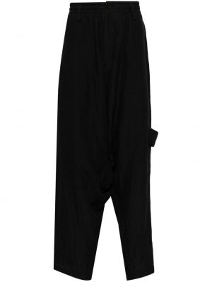 Lanene hlače Yohji Yamamoto črna