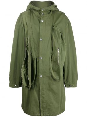 Oversize палто с качулка Namacheko зелено