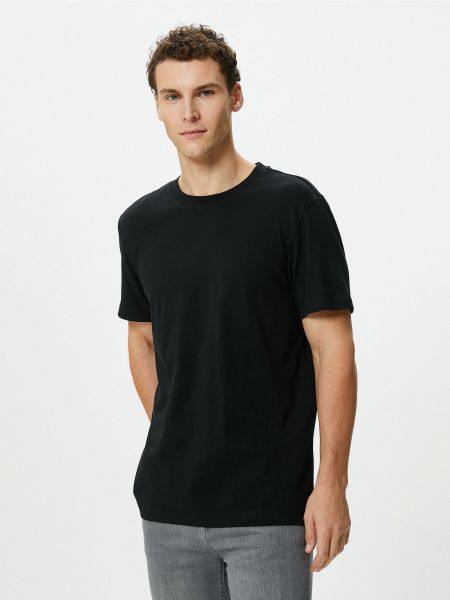 Бавовняна футболка Koton чорна