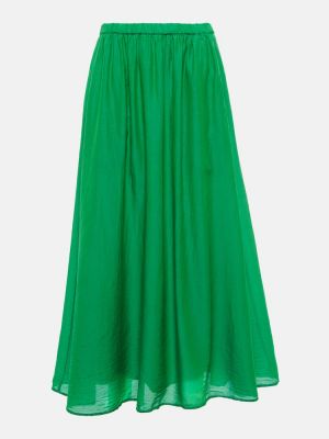 Шелковая юбка Velvet, зеленая