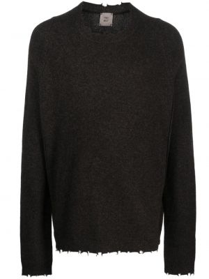 Sweter z przetarciami Frei-mut brązowy