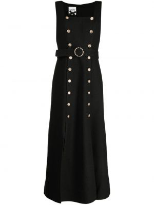 Sukienka długa tweedowa Edward Achour Paris czarna