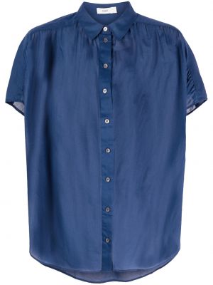 Πουπουλένιο πουκάμισο με κουμπιά Closed μπλε