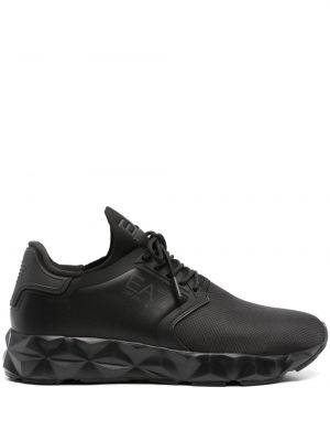 Sneakersy sznurowane koronkowe Ea7 Emporio Armani czarne