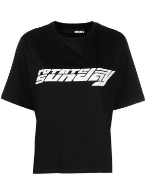 T-shirt con stampa Rotate nero