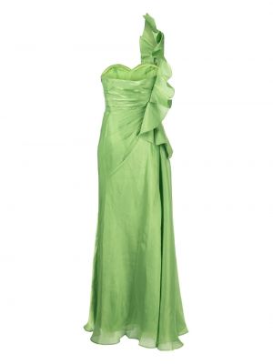 Sukienka wieczorowa plisowana Badgley Mischka zielona