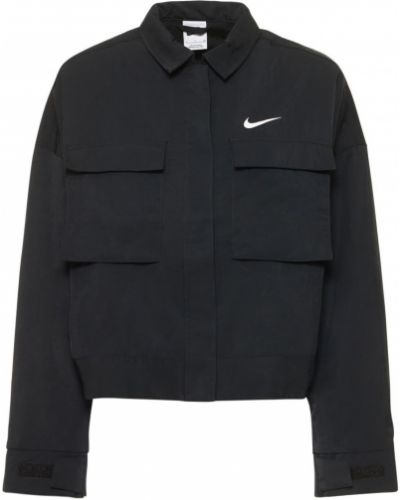 Nylonowa kurtka pleciona Nike czarna