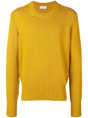 Jersey de tela jersey de cuello redondo Ami Paris amarillo