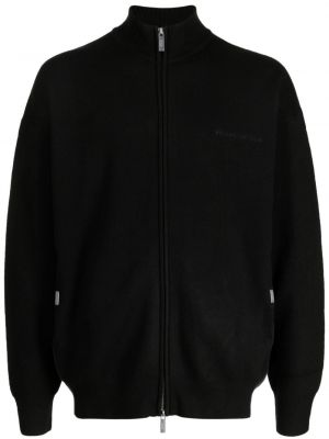Пуловер бродиран с цип Izzue черно