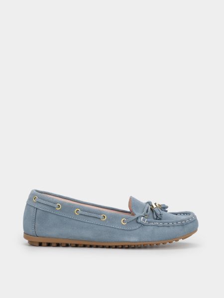 Голубые мокасины Filipe Shoes