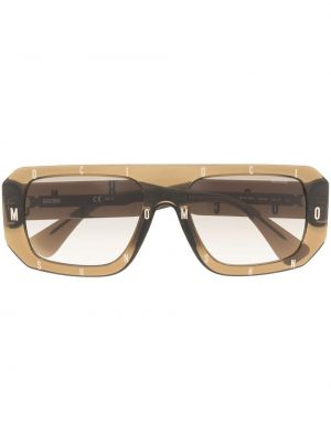 Oversized sluneční brýle Moschino Eyewear hnědé