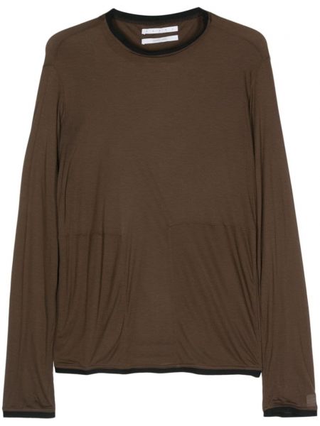 Modalna prozirna majica Ranra smeđa