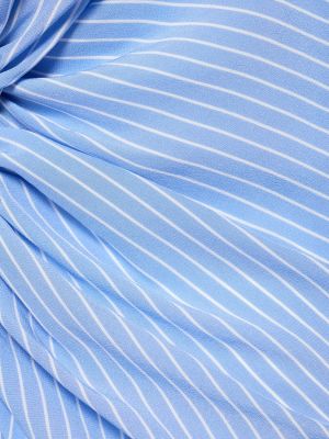 Krepové hedvábné šaty Michael Kors Collection modré