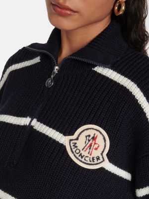 Jersey de lana de tela jersey Moncler azul