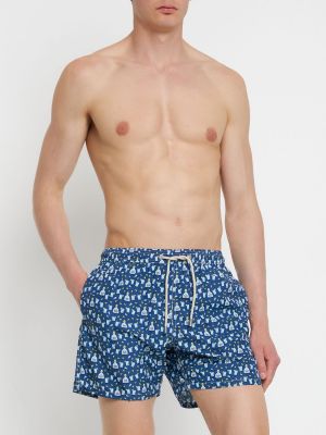 Pantalones cortos con estampado Mc2 Saint Barth azul