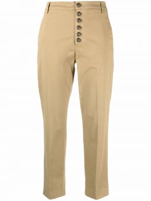 Pantalones chinos con botones Dondup marrón