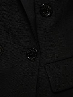 Vlněný oblek s krátkými rukávy Alexandre Vauthier černý