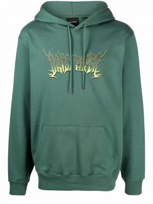 Hoodie con stampa Daily Paper verde