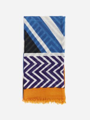 Шерстяной шарф с принтом с геометрическим узором Abbacino