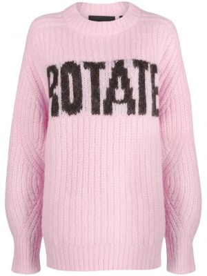 Volneni pulover Rotate roza