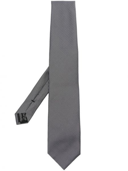 Μεταξωτή γραβάτα ζακάρ Tom Ford μαύρο