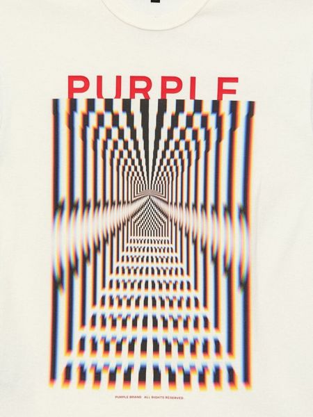 Raštuota medvilninė marškiniai Purple Brand
