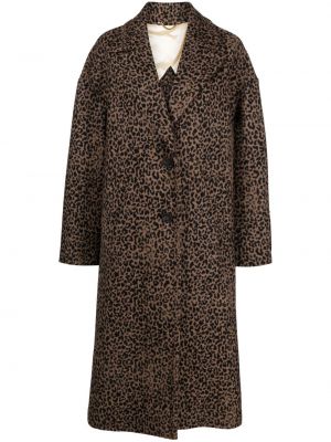 Oversize mantel mit print mit leopardenmuster Golden Goose