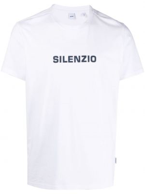 Βαμβακερή μπλούζα με σχέδιο Aspesi λευκό