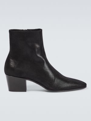 Замшевые ботинки Saint Laurent черные