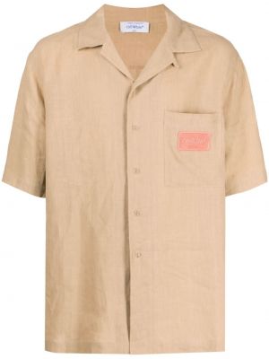 Lněná košile s potiskem Off-white