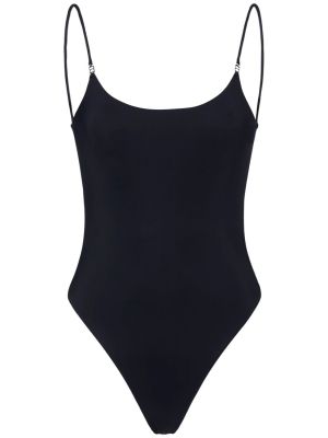 Džerzej jednodielne plavky s výrezom na chrbte Dsquared2 čierna