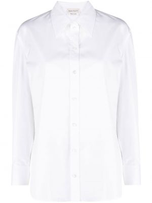 Bavlněná košile Alexander Mcqueen bílá