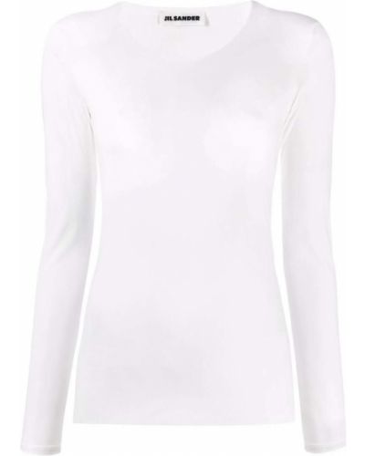 Camiseta de manga larga manga larga Jil Sander blanco