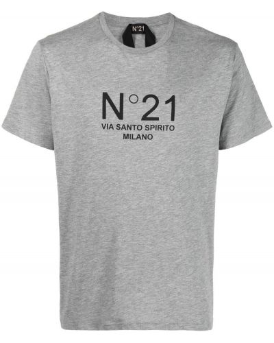 Camiseta con estampado Nº21 gris