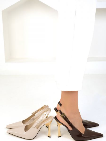 Klasične kožne cipele od lakirane kože Soho smeđa