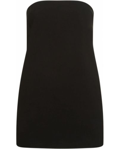 Mini vestido de raso de crepé 16arlington negro