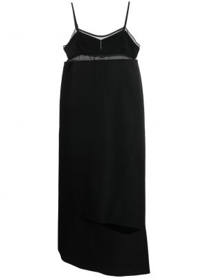 Асиметрична миди рокля Sacai черно