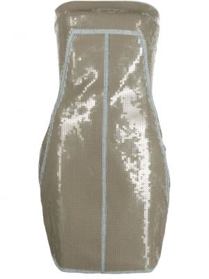 Коктейлна рокля с пайети Rick Owens