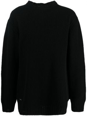 Вълнен пуловер с кръгло деколте Han Kjøbenhavn черно
