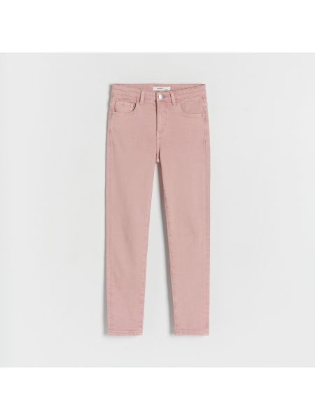 Slim fit skinny džíny Reserved růžové