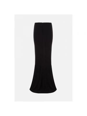 Długa spódnica z dżerseju z krepy Saint Laurent czarna
