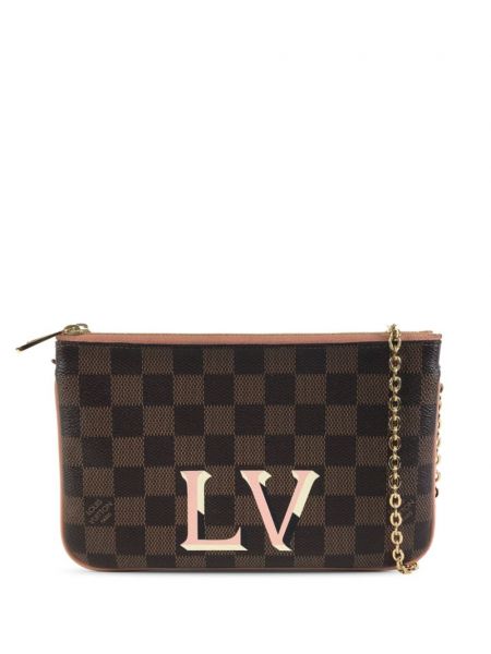 Τσάντα χιαστί με φερμουάρ Louis Vuitton Pre-owned καφέ