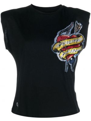 Tricou fără mâneci Philipp Plein negru