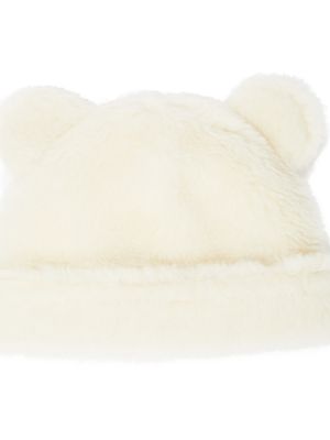 Alpaca silke linned hue for piger Max Mara Kids hvid