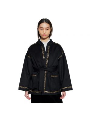 Czarny płaszcz Antik Batik