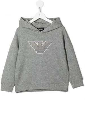 Huppari tytöille Emporio Armani Kids harmaa