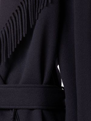 Vlnený kabát so strapcami Balenciaga